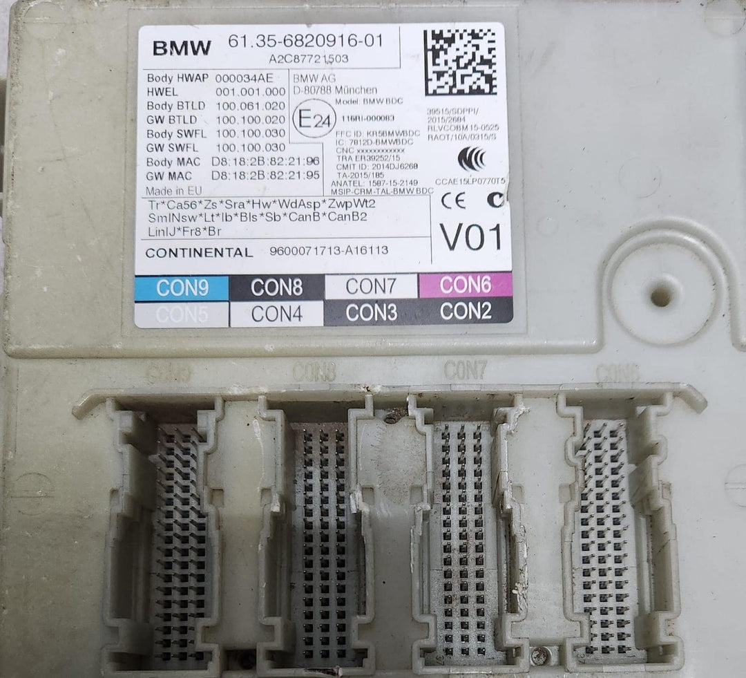 2016-2019 BMW 740i Body Domain Control Module 6820916 7 Series G11 G12