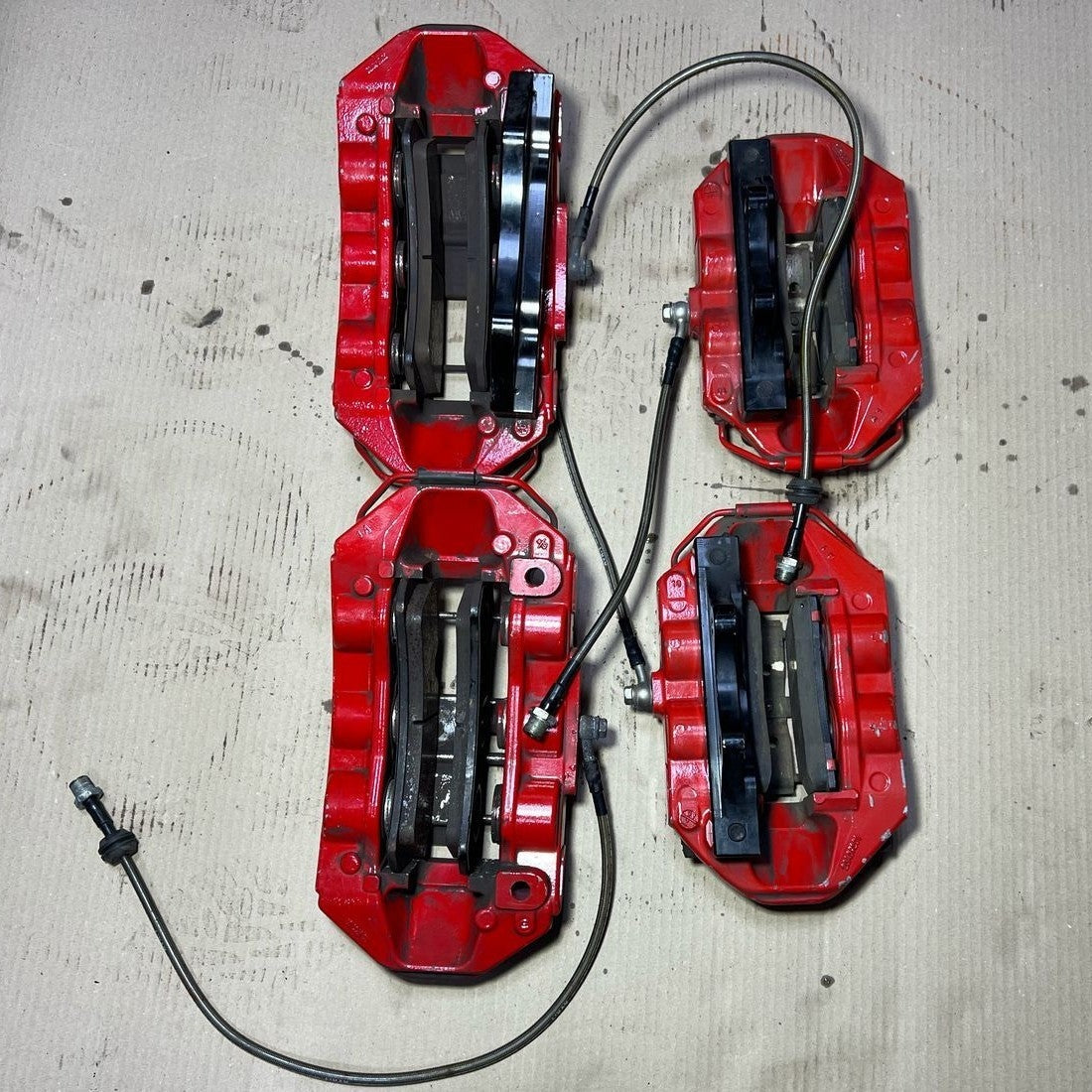 Mercedes-Benz E63 W212 AMG E-Class Front \ Rear Brembo Red Brake Calipers Set