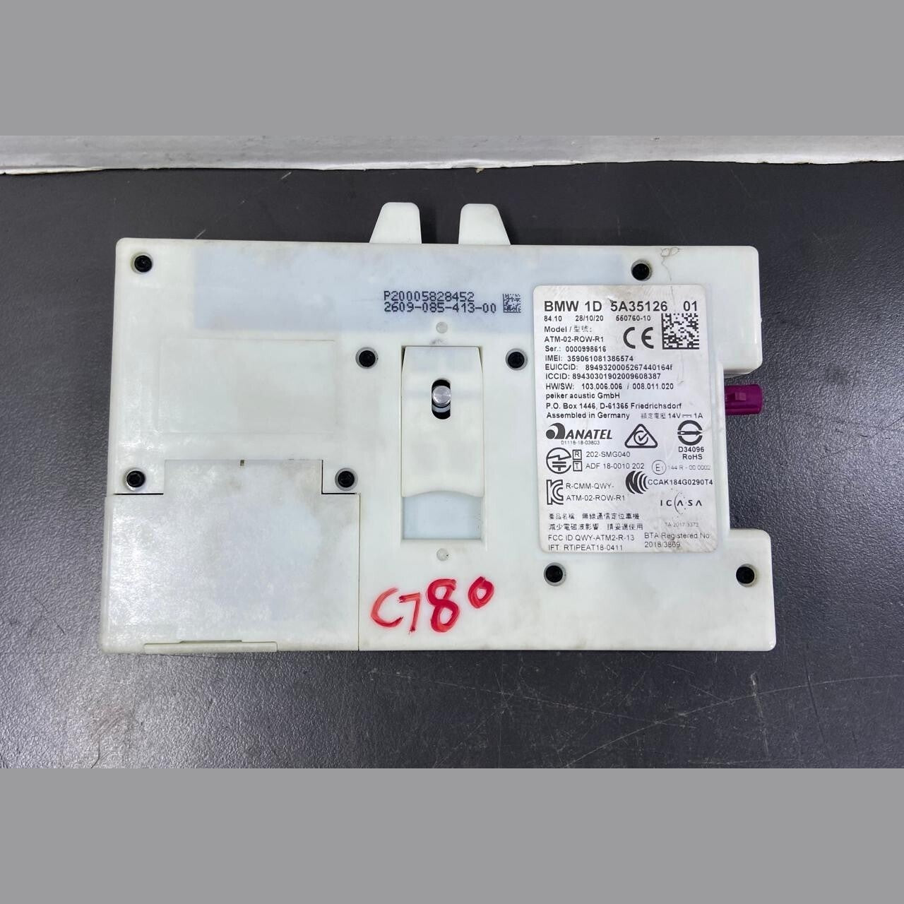 OEM BMW G80 TELEMATICS COMMUNICATION CONTROL MODULE 5A35126