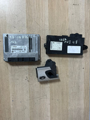 BMW X5 4.8 E70 N62 ENGINE CONTROL UNIT ECU SET DME +CAS 3+ NO KEY 7586909