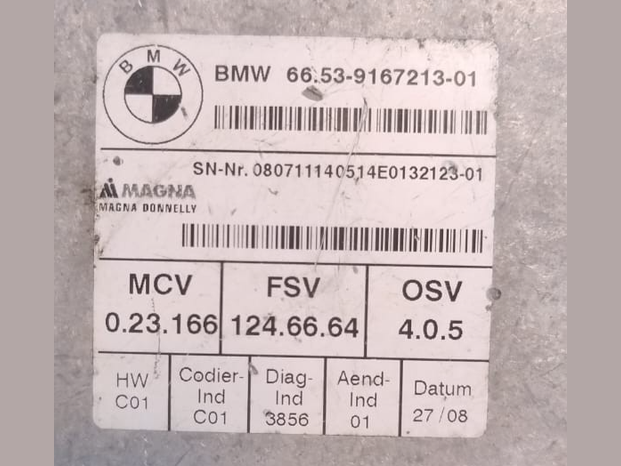 OEM BMW E70 X5 E71 X6 CONTROL UNIT EXTERIOR MIRROR CHAMBER CAMERA MODULE 9167213