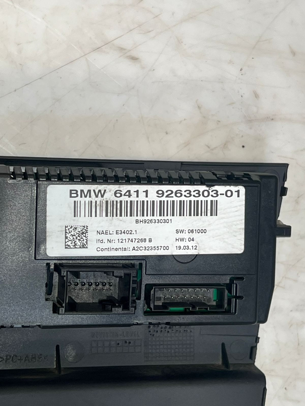 BMW 1 3 Series E81 E82 E87 E88 E90 Climate Control Unit 9263303 OEM