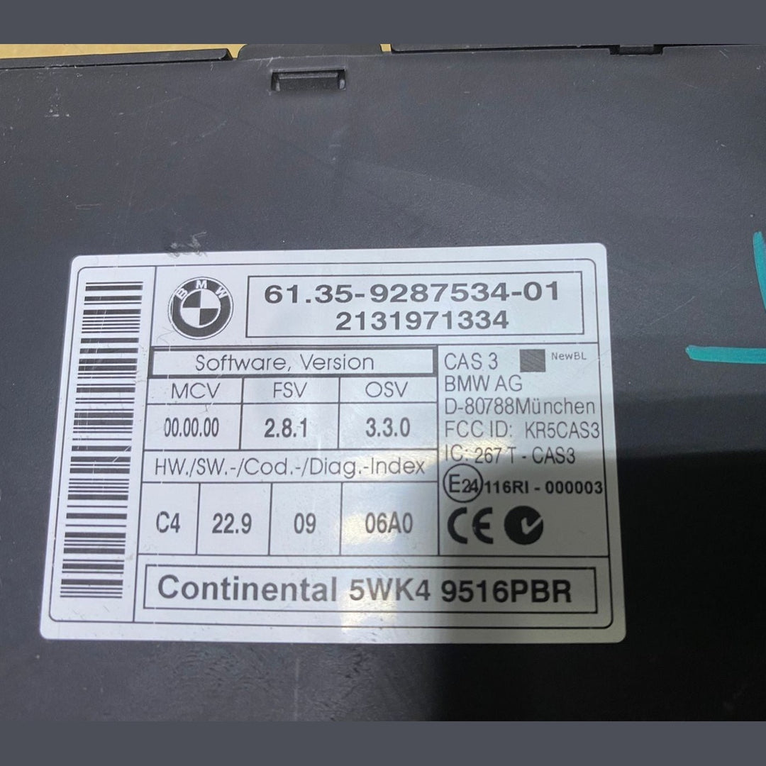 2007-2013 BMW X5 Comfort Access Control Module 9287534 X5 E70 CAS 3