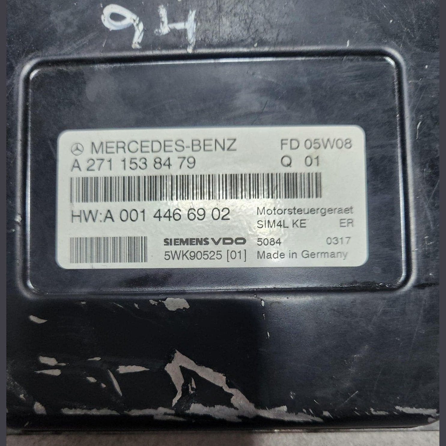 Benz Engine Control Unit A2710108902 C-Class W203 M271 PETROL ENGINE ECU
