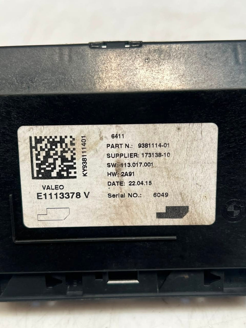 BMW F20 F30 F31 F32 F34 F35 F23 Air Conditioning Control Module Auto 9381114