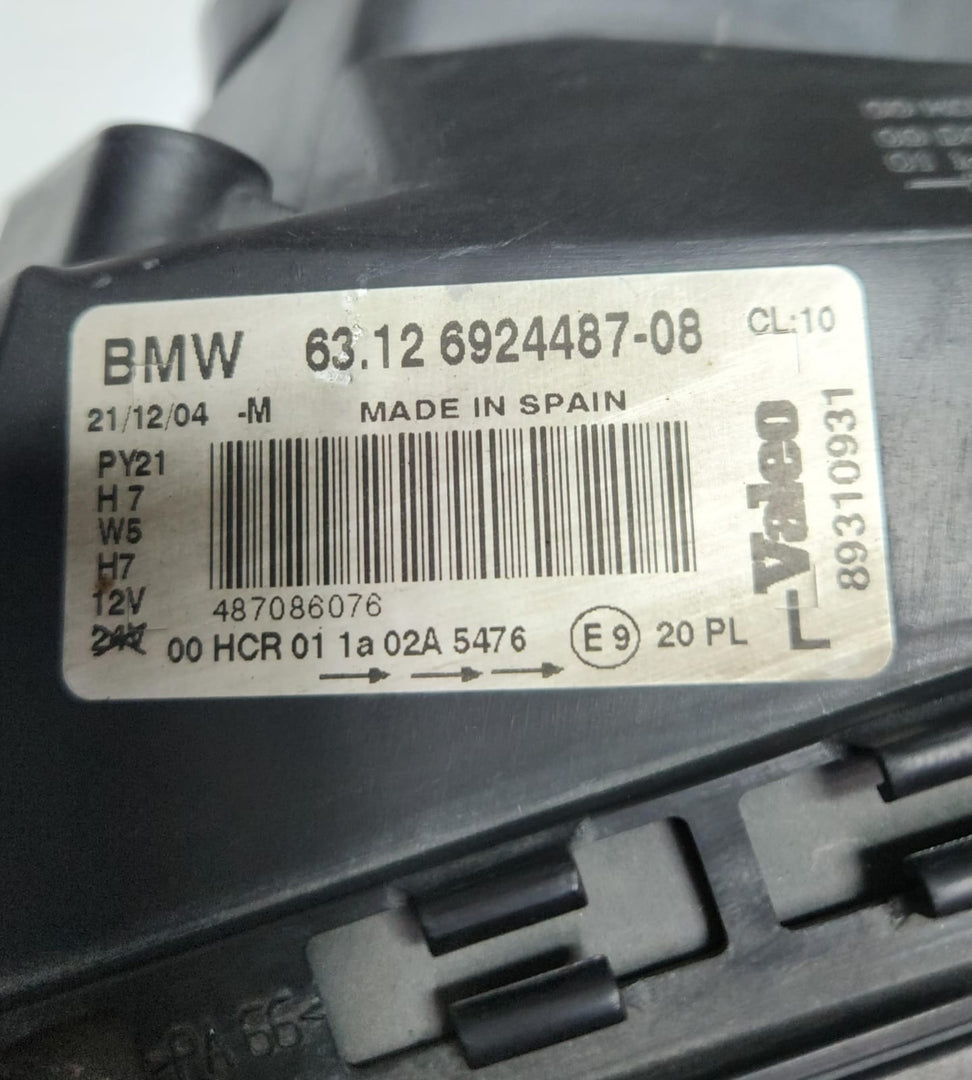 BMW Headlight left side 6924487 1 Series E81 E87 OEM HALOGEN LHS ECE