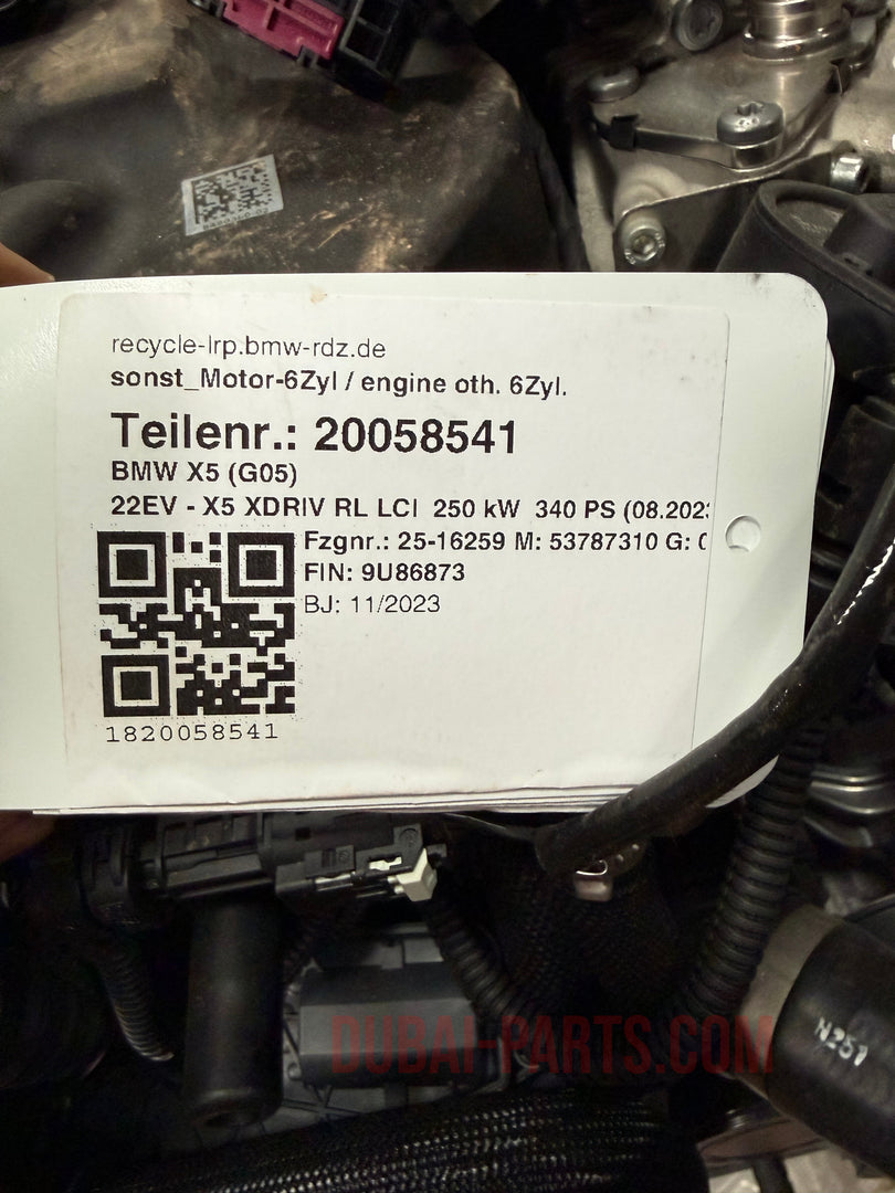 BMW B57D30B 3.0L Diesel Engine X5 G05 LCI 4.0d xDrive 340PS 250kW 2024 OEM