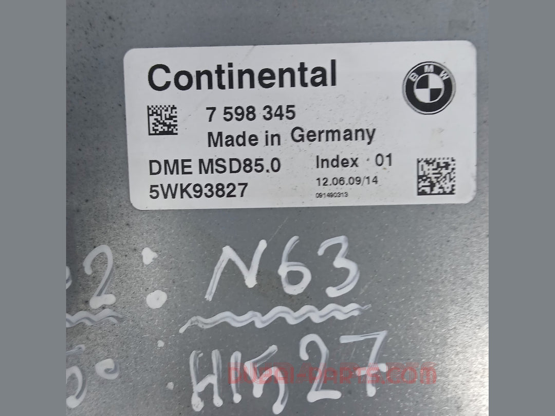 BMW 750Li N63 DME MSD85.0 ENGINE CONTROL UNIT ECU MODULE ECM 7598345