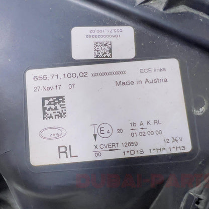 BMW F01 F02 750i 740i Headlamp Headlight Adaptive AHL Xenon Light Front left O/S 7182153