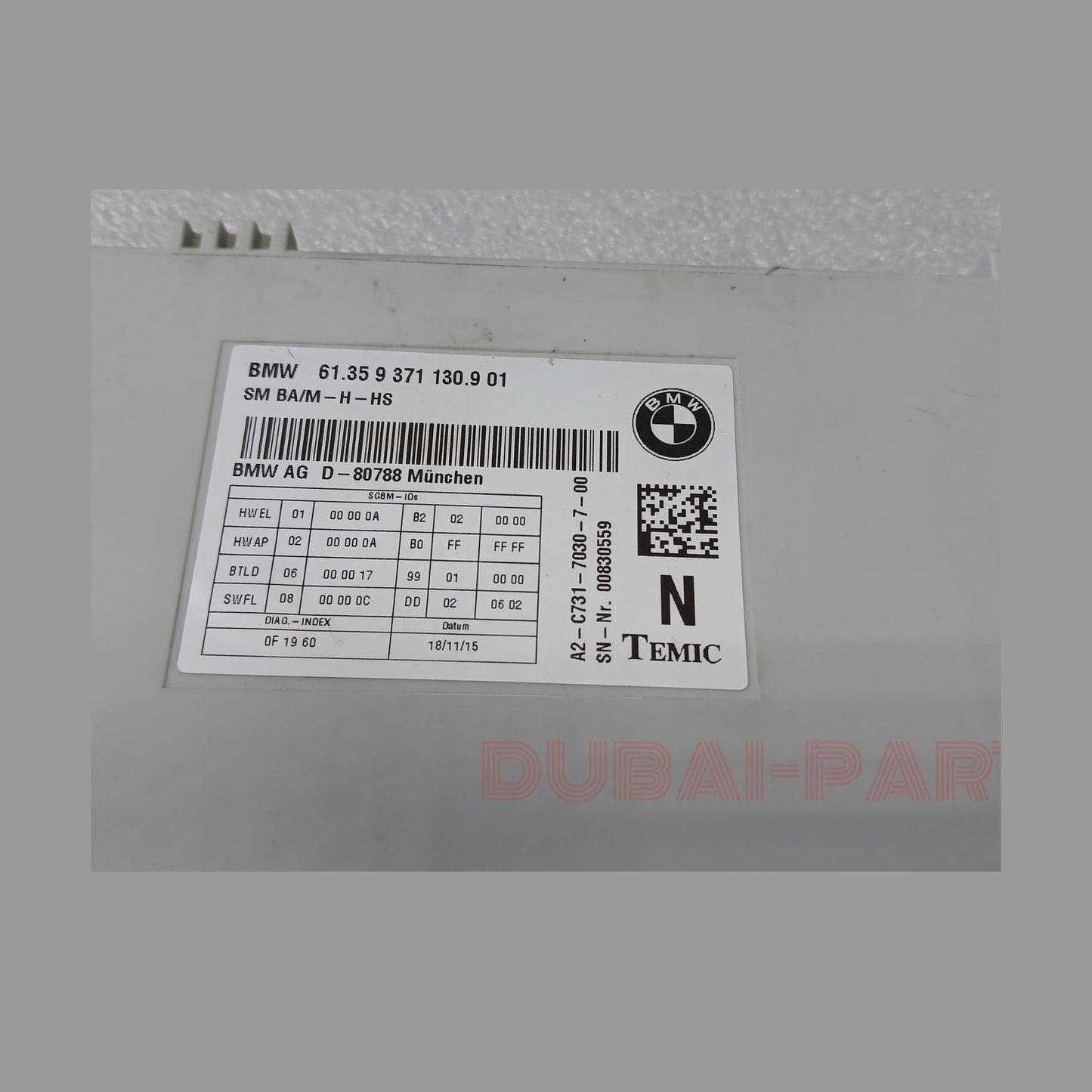 10-19 BMW 2 3 4 5 6 7 X (F22 F30 F32 F15 F16 F85 F86) HEATED SEAT CONTROL MODULE