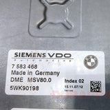 BMW E70 2008 N52N MOTORSTEUERGERÄT ECU MODUL DME MSV80.0 7583468