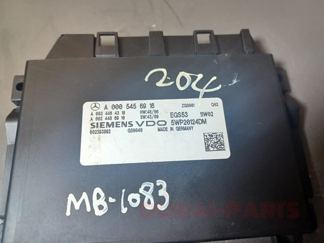 08-12 MERCEDES W204 C-CLASS TRANSMISION CONTROL GEAR BOX MODULE A000 5456916 OEM