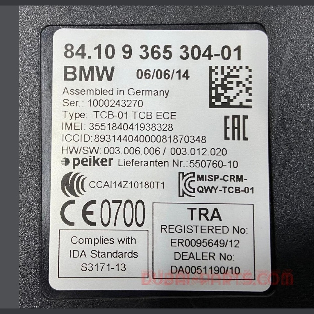 وحدة تحكم عن بعد لسيارات BMW الفئة الثالثة F30 وF31، رقم القطعة 9365304، منتج أصلي.