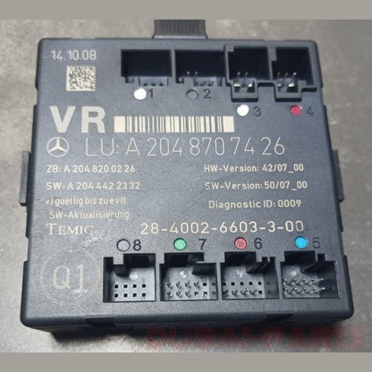 08-15 Mercedes W204 C-Class Front Right Door Control Module A204 8707426 OEM