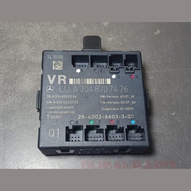 08-15 Mercedes W204 C-Class Front Right Door Control Module A204 8707426 OEM