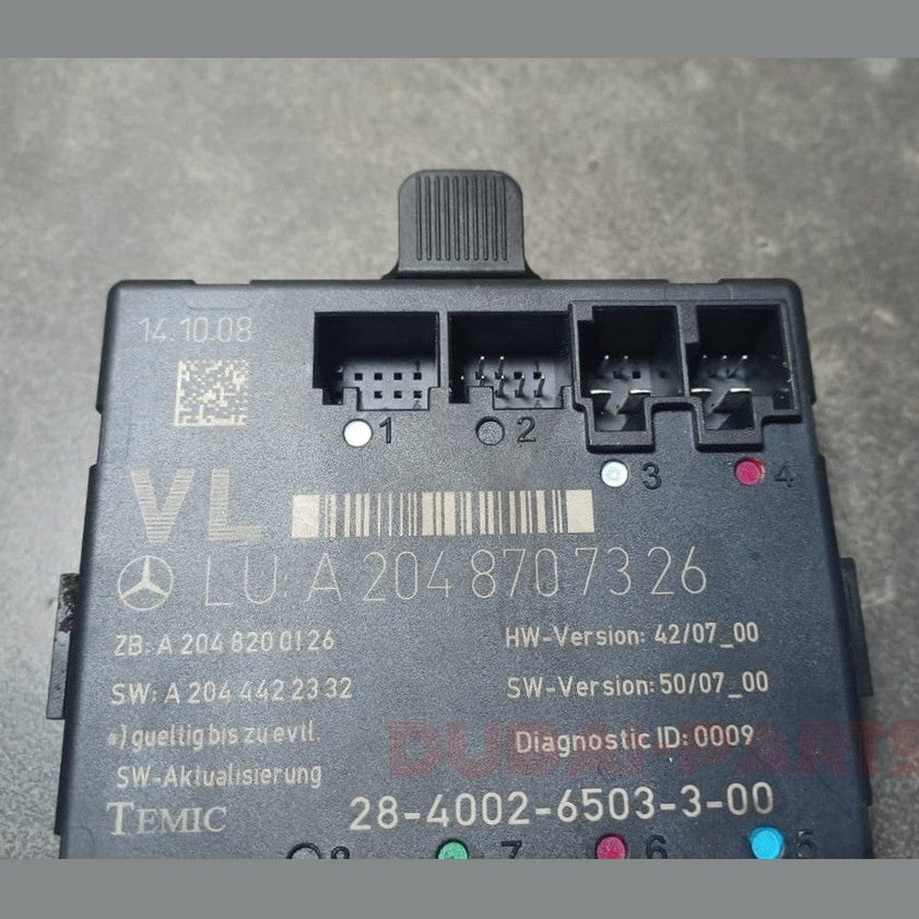 08-15 Mercedes W204 C-Class Front Left Door Control Module A204 8707326 OEM