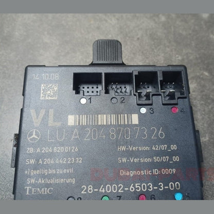 08-15 Mercedes W204 C-Class Front Left Door Control Module A204 8707326 OEM