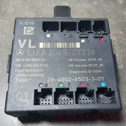 08-15 Mercedes W204 C-Class Front Left Door Control Module A204 8707326 OEM