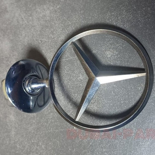 Front Hood Ornament Mounted Star Emblem Fit For Mercedes Benz C E S AMG Silver