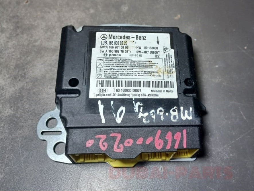 2013-2016 Mercedes-Benz W166 ML350 GL450 GLE Air SRS bag Control Module A166 9000220 OEM