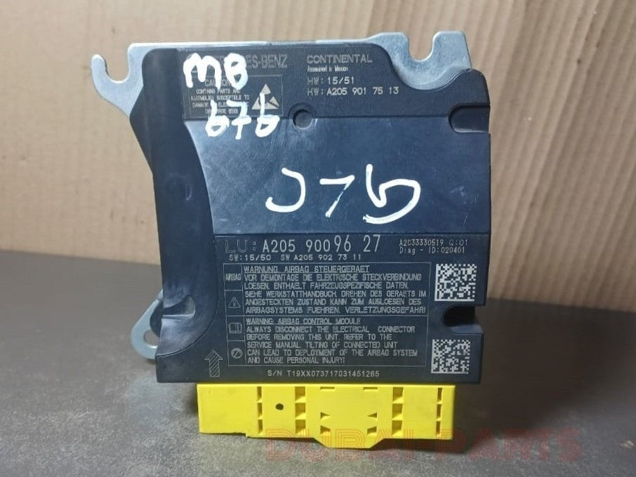 2014-2020 Mercedes-Benz C-Class W205 Air SRS bag Control Module A205 9009627 OEM