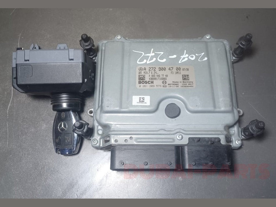 2009-2015 Mercedes-Benz E-Class W212 ECU ECM Engine Computer Ignition Key Set A272 9004700 OEM