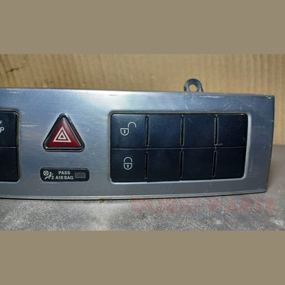 2005-2007 MERCEDES-BENZ C-CLASS W203 HAZARD HEATED UNLOCK CONTROL SWITCH GRAY TRIM A203 8702610 OEM