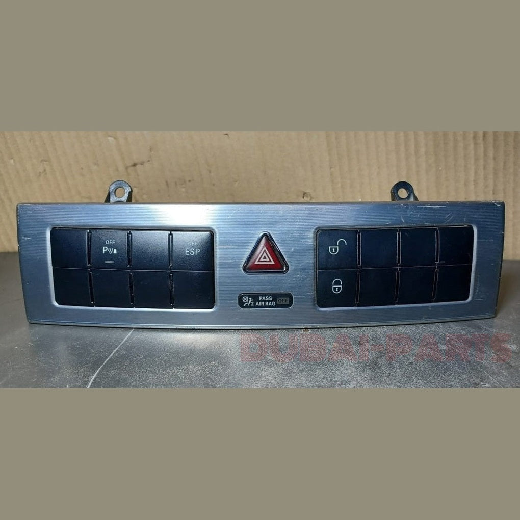 2005-2007 MERCEDES-BENZ C-CLASS W203 HAZARD HEATED UNLOCK CONTROL SWITCH GRAY TRIM A203 8702610 OEM