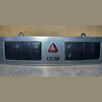 2005-2007 MERCEDES-BENZ C-CLASS W203 HAZARD HEATED UNLOCK CONTROL SWITCH GRAY TRIM A203 8702610 OEM