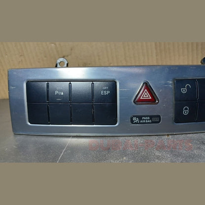 2005-2007 MERCEDES-BENZ C-CLASS W203 HAZARD HEATED UNLOCK CONTROL SWITCH GRAY TRIM A203 8702610 OEM