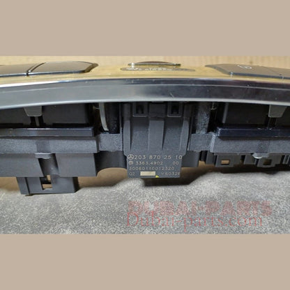 2005-2007 MERCEDES-BENZ C-CLASS W203 HAZARD HEATED UNLOCK CONTROL SWITCH TRIM A203 8702510 OEM
