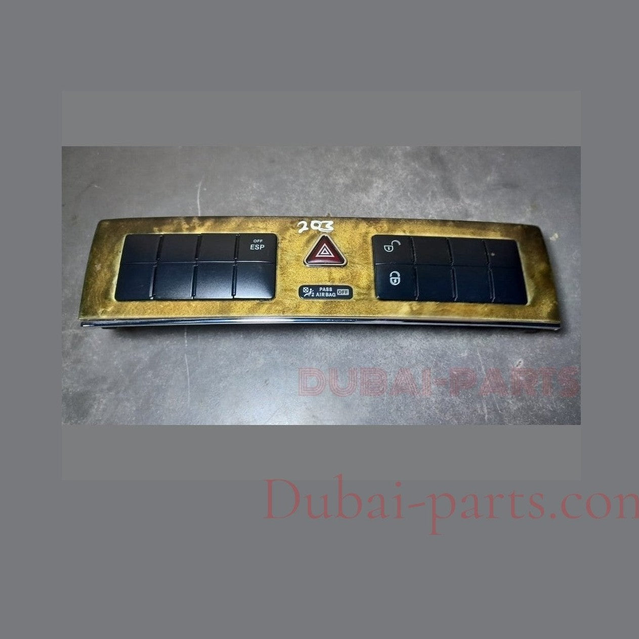 2005-2007 MERCEDES-BENZ C-CLASS W203 HAZARD HEATED UNLOCK CONTROL SWITCH TRIM A203 8702510 OEM