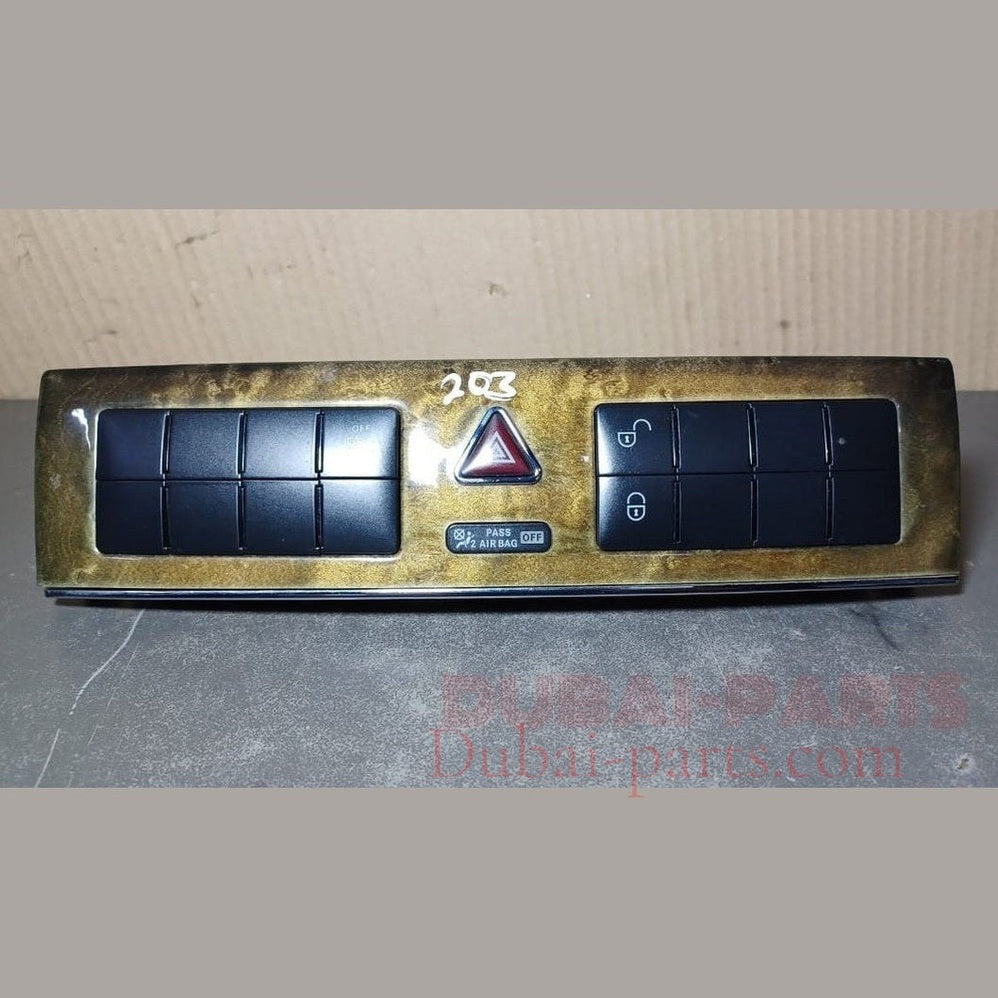 2005-2007 MERCEDES-BENZ C-CLASS W203 HAZARD HEATED UNLOCK CONTROL SWITCH TRIM A203 8702510 OEM