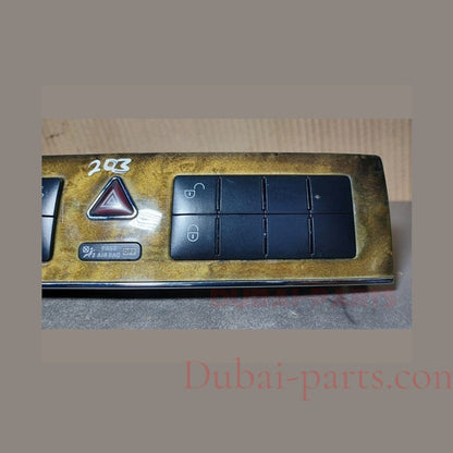 2005-2007 MERCEDES-BENZ C-CLASS W203 HAZARD HEATED UNLOCK CONTROL SWITCH TRIM A203 8702510 OEM