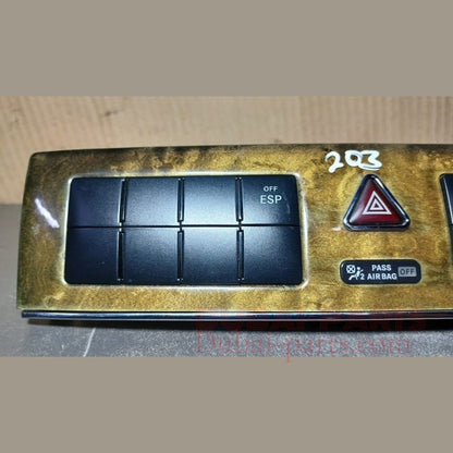 2005-2007 MERCEDES-BENZ C-CLASS W203 HAZARD HEATED UNLOCK CONTROL SWITCH TRIM A203 8702510 OEM