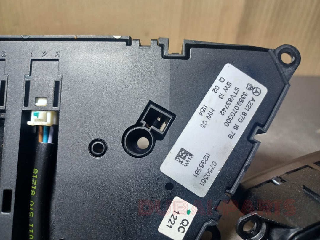 2006-2013 MERCEDES-BENZ W221 S-CLASS FRONT PASSENGER SEAT CONTROL SWITCH UNIT LHD A221 8701879 OEM