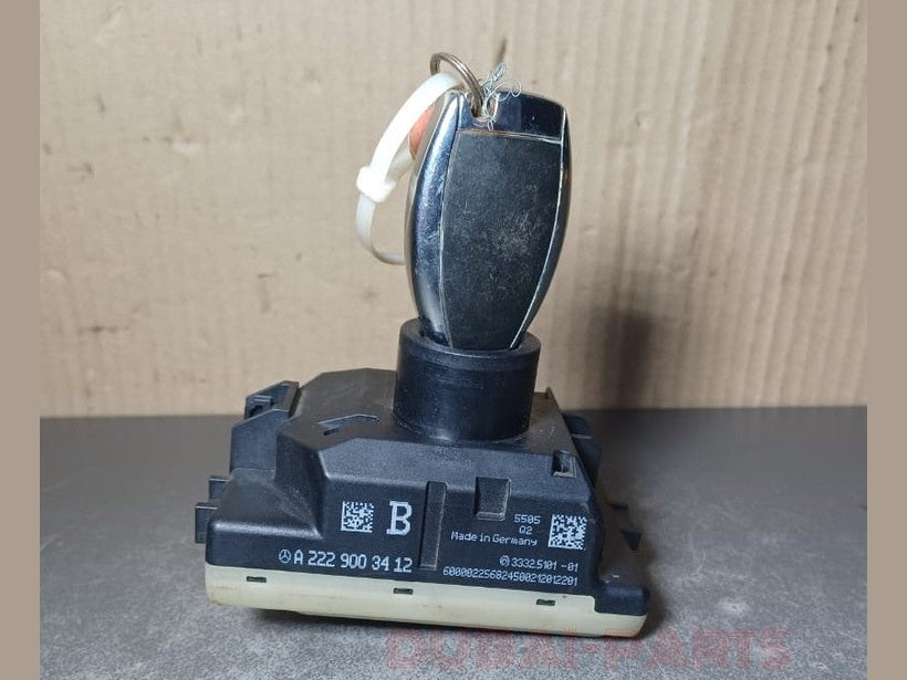 17-20 MERCEDES S400 W222 IGNITION START STOP SWITCH MODULE BUTTON WITH KEY A222 9003412 OEM