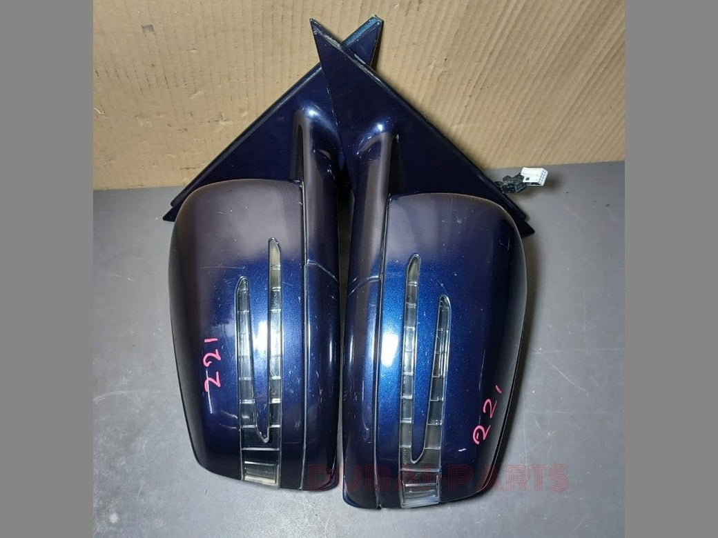 2007-2009 Mercedes-Benz S-Class W221 S550 Right \ Left Side Rear View Mirror Set Foldable With Signal Light