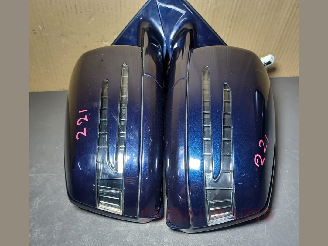 2007-2009 Mercedes-Benz S-Class W221 S550 Right \ Left Side Rear View Mirror Set Foldable With Signal Light
