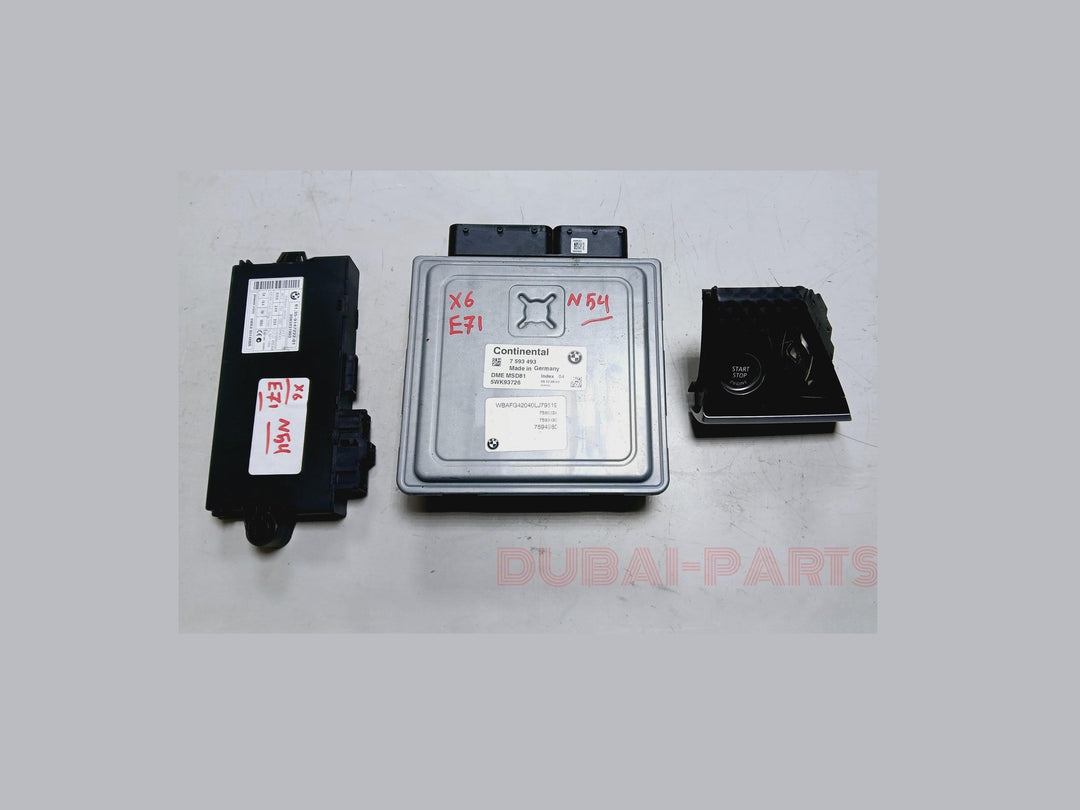 BMW X635iX 2009 E71 N54 ENGINE CONTROL UNIT ECU KIT DME MSD81 7593493