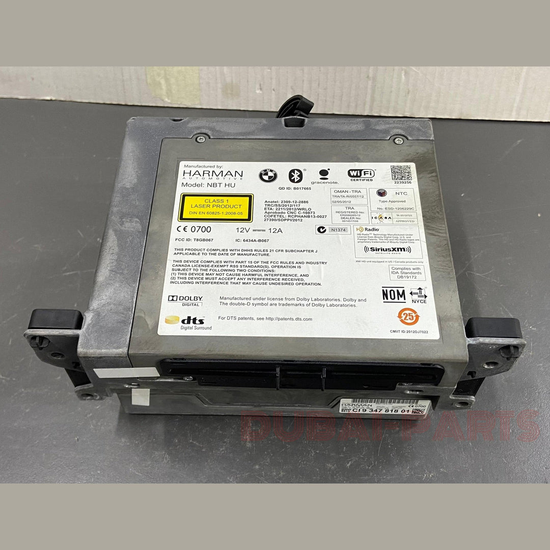وحدة رأس صوتية أصلية من BMW، طرازات 6 F06 F12، 7 F01، X5 F15، X6 F16، مزودة بنظام ملاحة عالي الجودة، رقم القطعة NBT9347818، مستعملة.