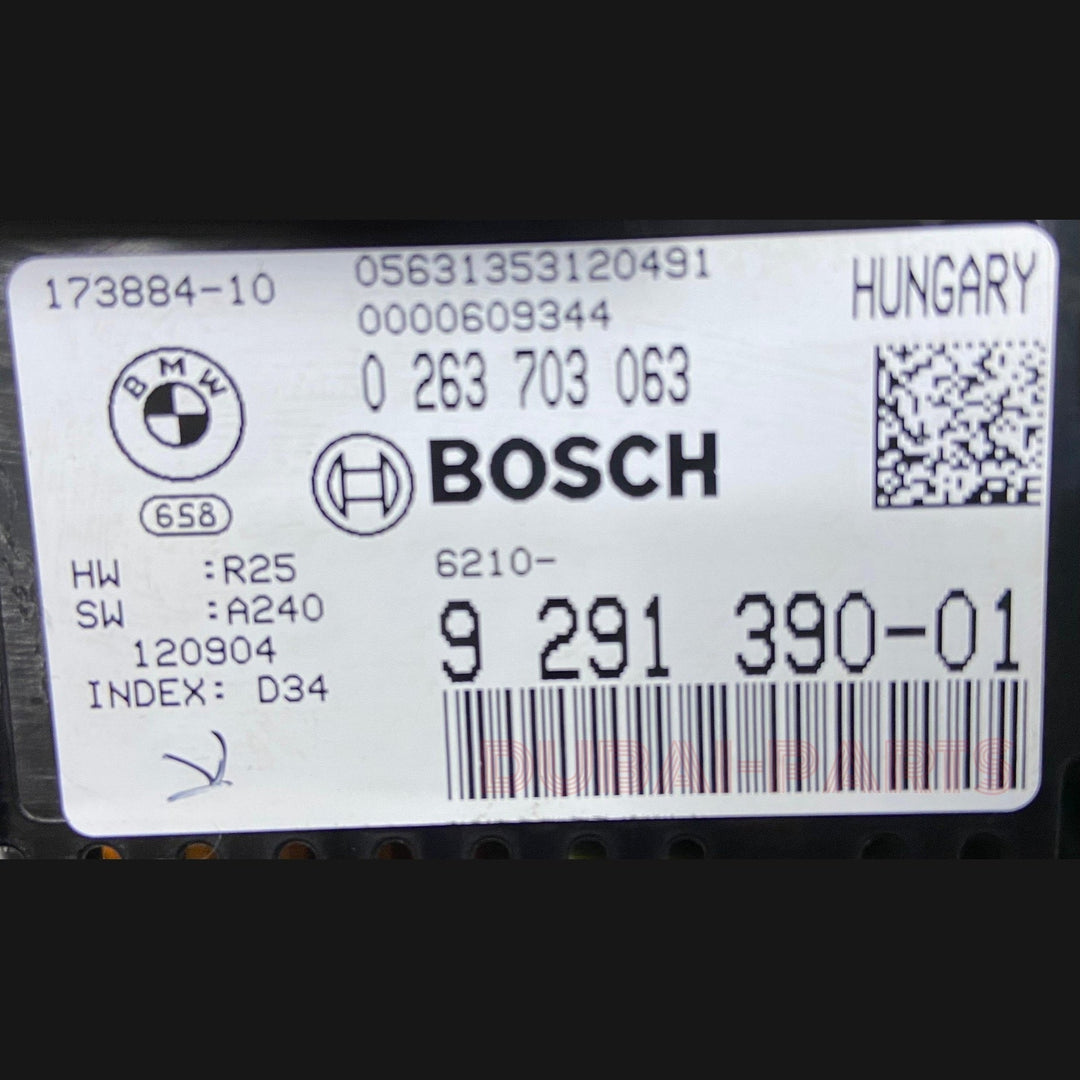 لوحة عدادات أصلية من BMW، طرازات F01، F04، F06، F10، F11، F12، F13، F25، عداد سرعة، شاشة عرض رأسية (HUD)، رقم القطعة 9291390، مستعملة