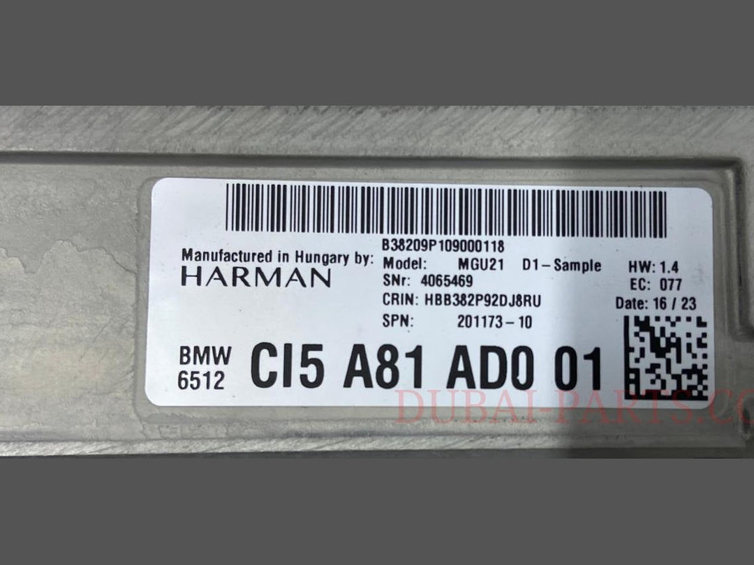 BMW U06 MGU21 AUDIO HEAD UNIT 5A81AD0 HARMAN BECKER NEW