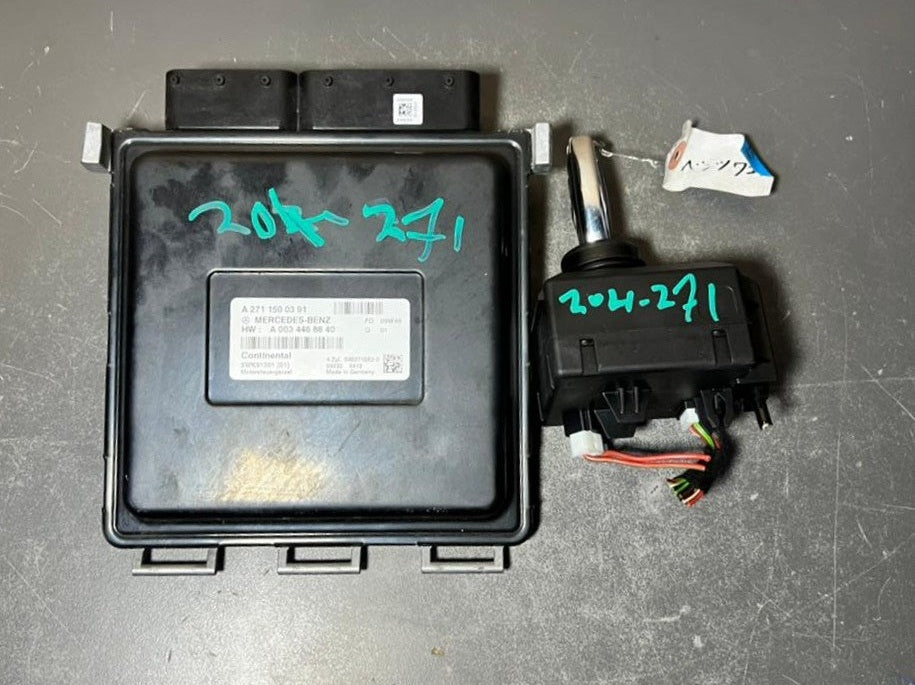 2010-2014 Mercedes-Benz W204 CGI ECU Engine Computer Ignition Key Set A271 1500391 OEM