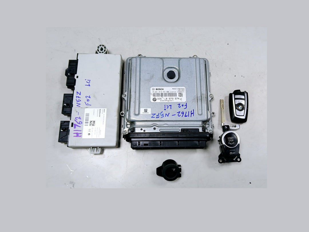 BMW 740dX F01 2013 N57Z ENGINE CONTROL UNIT ECU KIT DDE 8573574