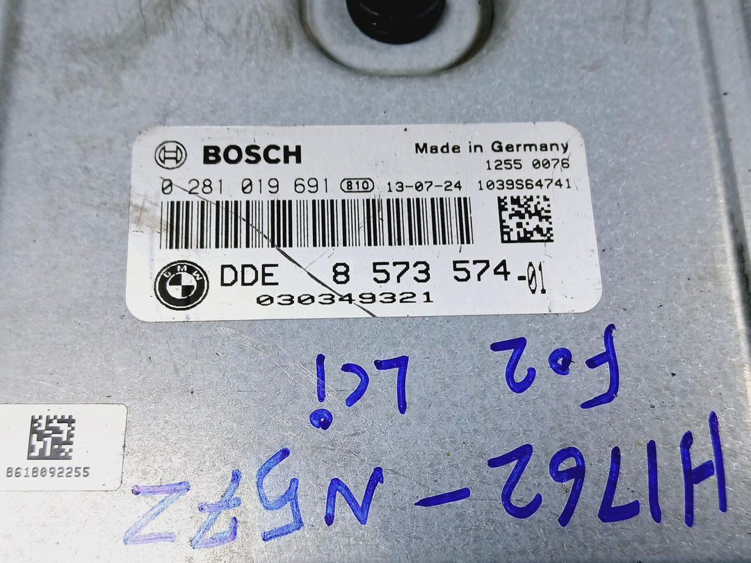 BMW 740dX F01 2013 N57Z ENGINE CONTROL UNIT ECU KIT DDE 8573574