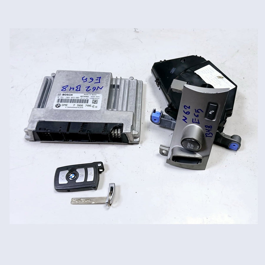 BMW 7 SERIES E65 N62 ENGINE CONTROL UNIT ECU KIT DME 7566706