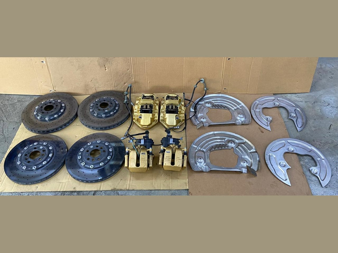 BMW F90 M5 F91 F92 F93 Carbon Ceramic Disc and Gold Brake Calipers Full Set