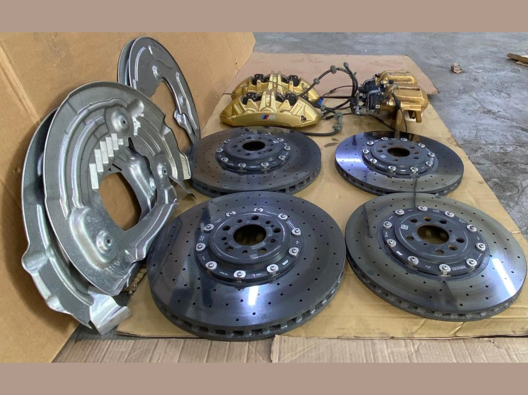 BMW F90 M5 F91 F92 F93 Carbon Ceramic Disc and Gold Brake Calipers Full Set