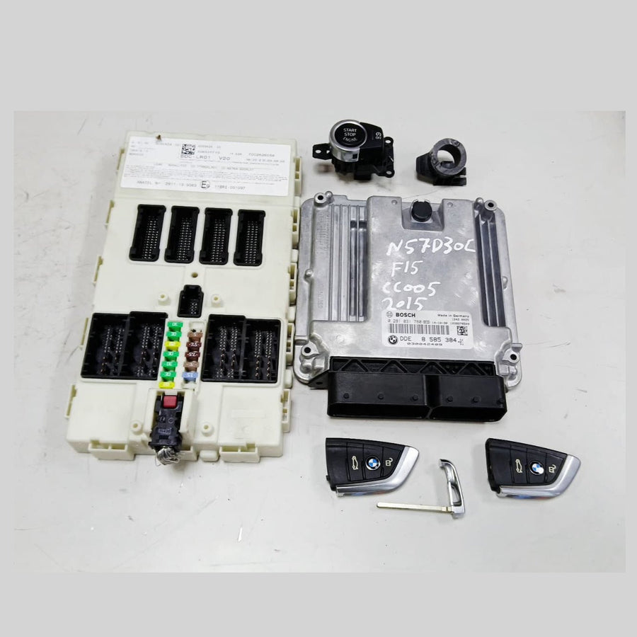 BMW X5 M50dX F15 2015 N57X ENGINE CONTROL UNIT SET DDE 8585384